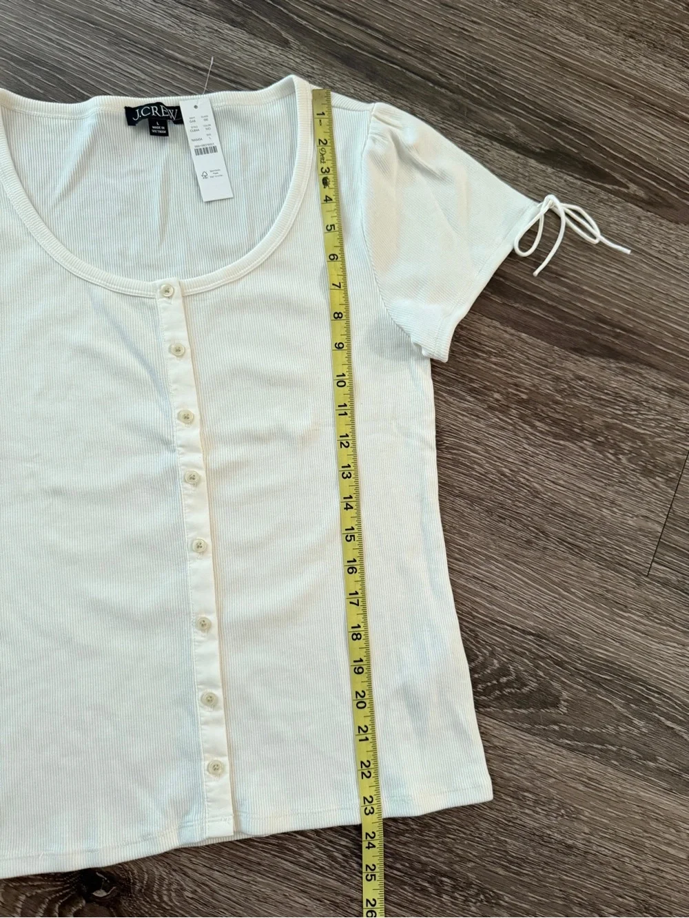 J. Crew Perfect rib button-up shirt with satin trim New